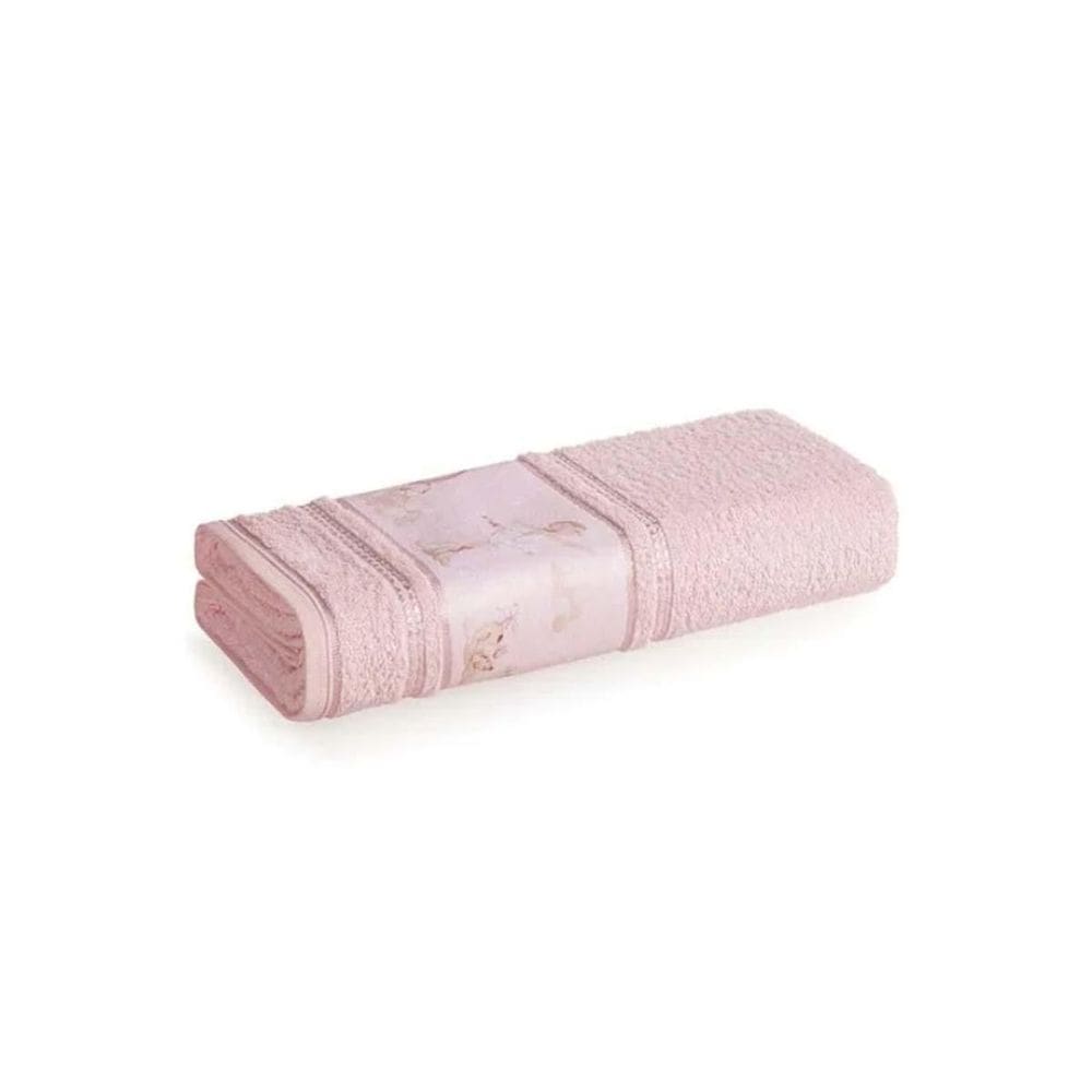 Toalha Banho Infantil Ballet Fio Cardado Rosa Marsmallow