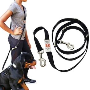 Coleira de cachorro Hands Free ActiveDogs Crossbody de 7 pés para serviço