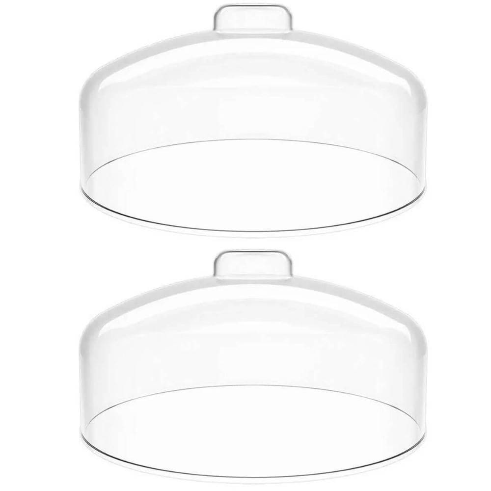 Kit 2 Cúpulas para Prato de Bolo Natural Tampa Plástico 31cm Haus Concept