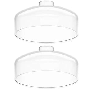 Kit 2 Cúpulas para Prato de Bolo Natural Tampa Plástico 31cm Haus Concept