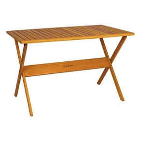 Mesa De Jardim Dobravel Madeira Eucalipto 72X70X114 Cm