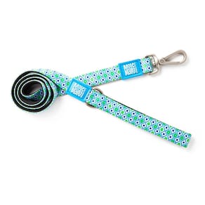 Coleira para cães Max & Molly, elegante e confortável, acolchoada, azul retrô, grande