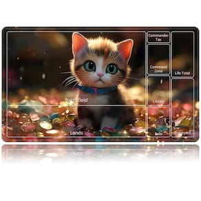 Jogo de cartas Playmat BVDIKMI Base de borracha antiderrapante 60x35cm MTG