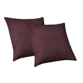 Kit 2 Capas De Almofada 50x50 Decorativas Suede Glamour Bordo