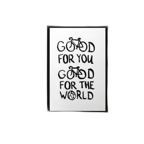 Quadro Bike Good For You And World 45X34 C/Vidro - Preta