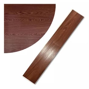Kit 36 PCS Piso Vinílico Autocolante Madeira Escura Lavável Antiderrapante 91x15cm