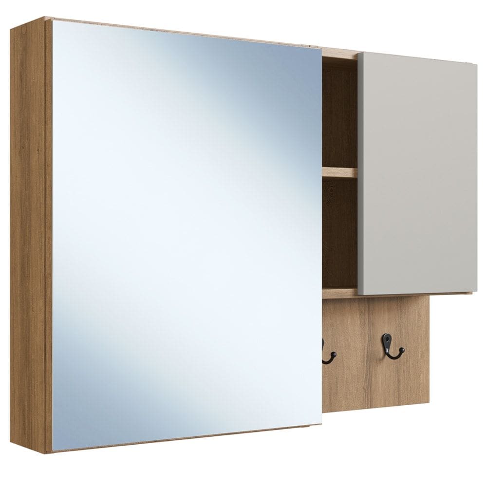 Armario Para Banheiro Com Espelho 02 Portas 80cm Mell Arenas PRODDY