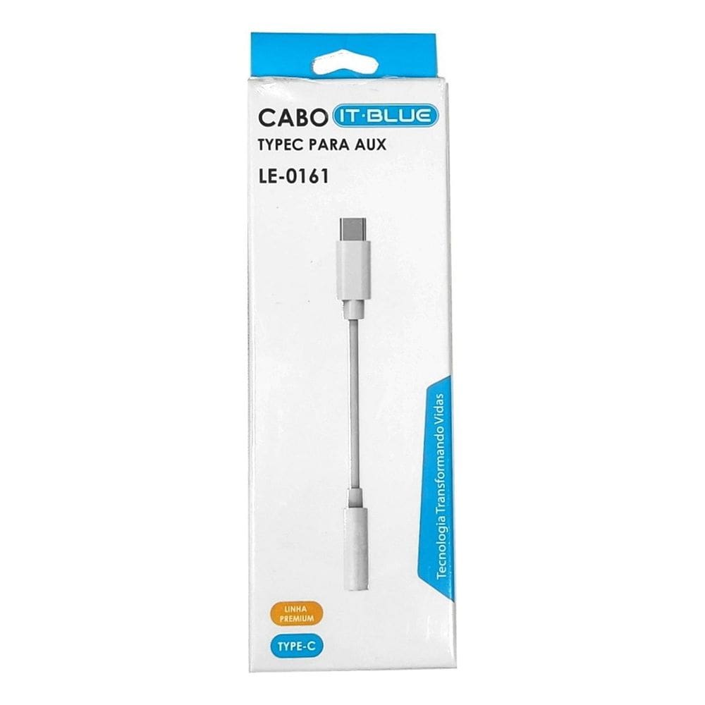 Adaptador De Fone De Ouvido Usb Tipo-C Chip Dac Cor Branco