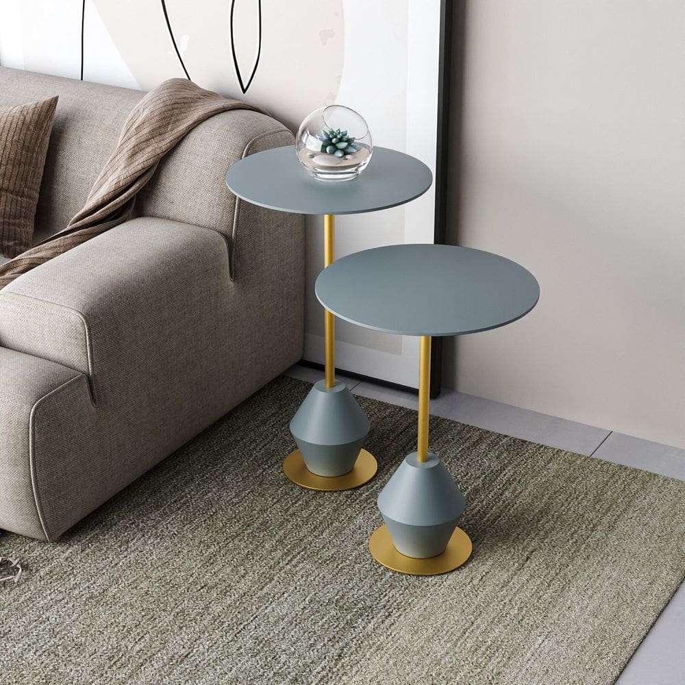 Conjunto Mesa de Canto Asti 65x40x40cm Cristal