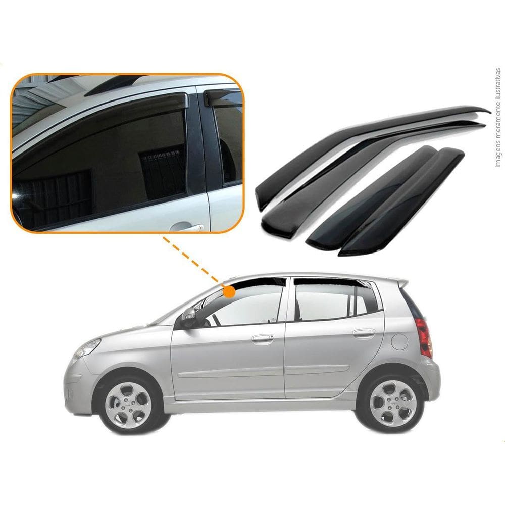 Calha De Chuva Kia Picanto 2010/11 4P