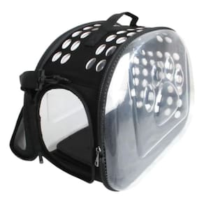 Bolsa De Transporte Mochila Para Pet Cães Gatos Luxo Preto