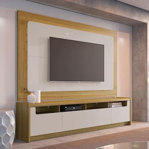 Painel para TV até 75 Polegadas Oslo Freijó e Off White 217 cm