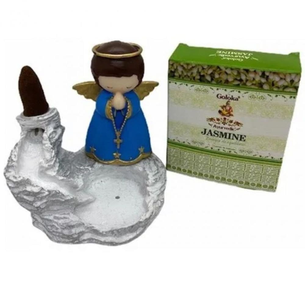 Kit Incensário Cascata Com 10Un De Incensos-Selecione Modelo