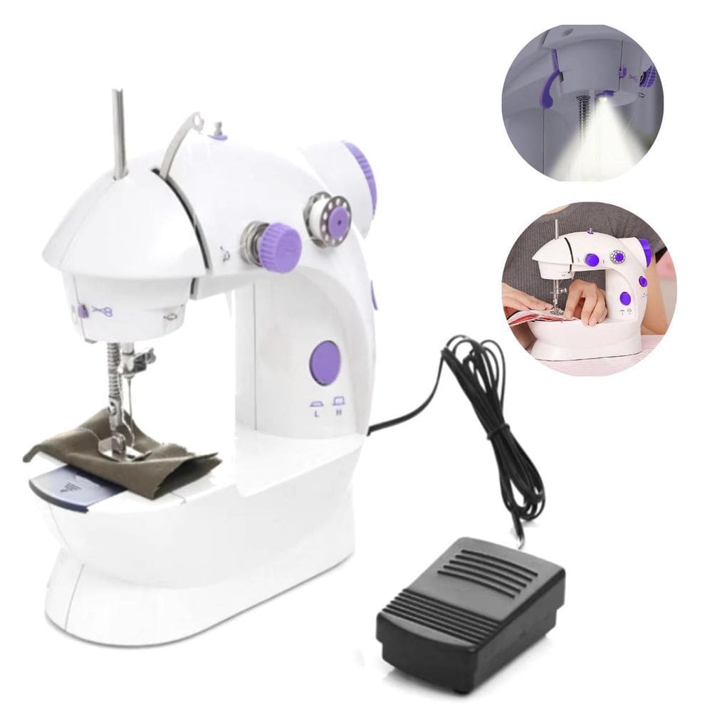 Kit Máquina De Costura Acessórios E Pedal Bivolt Garantia