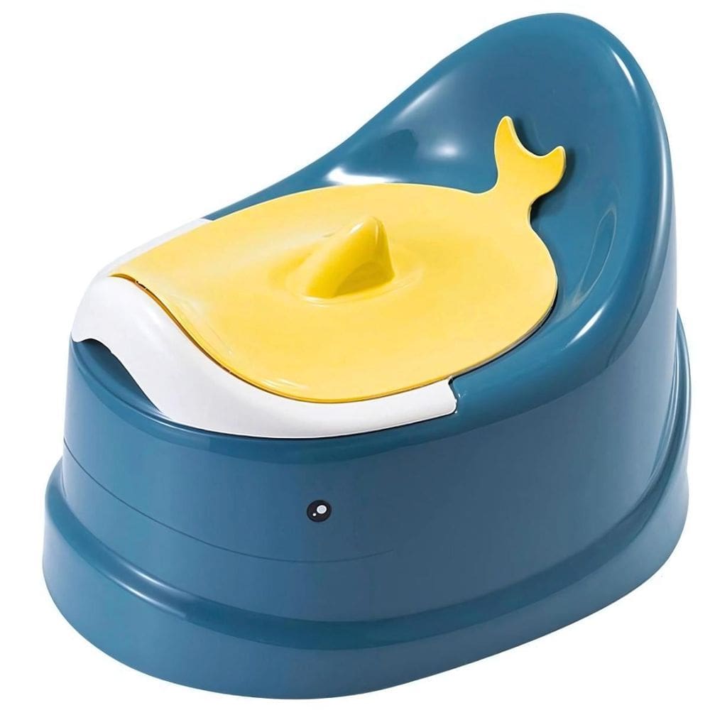 Penico Infantil Azul De Baleia Com Tampa Castela