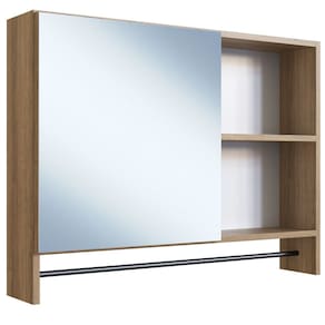 Armario Para Banheiro 01 Porta Com Espelho 80cm Mell PRODDY