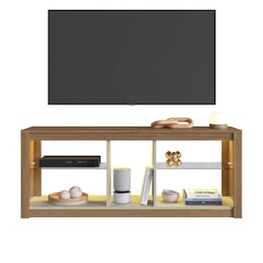 Rack Com LED 02 Prateleiras em Vidro 136cm Mell Arenas PRODDY