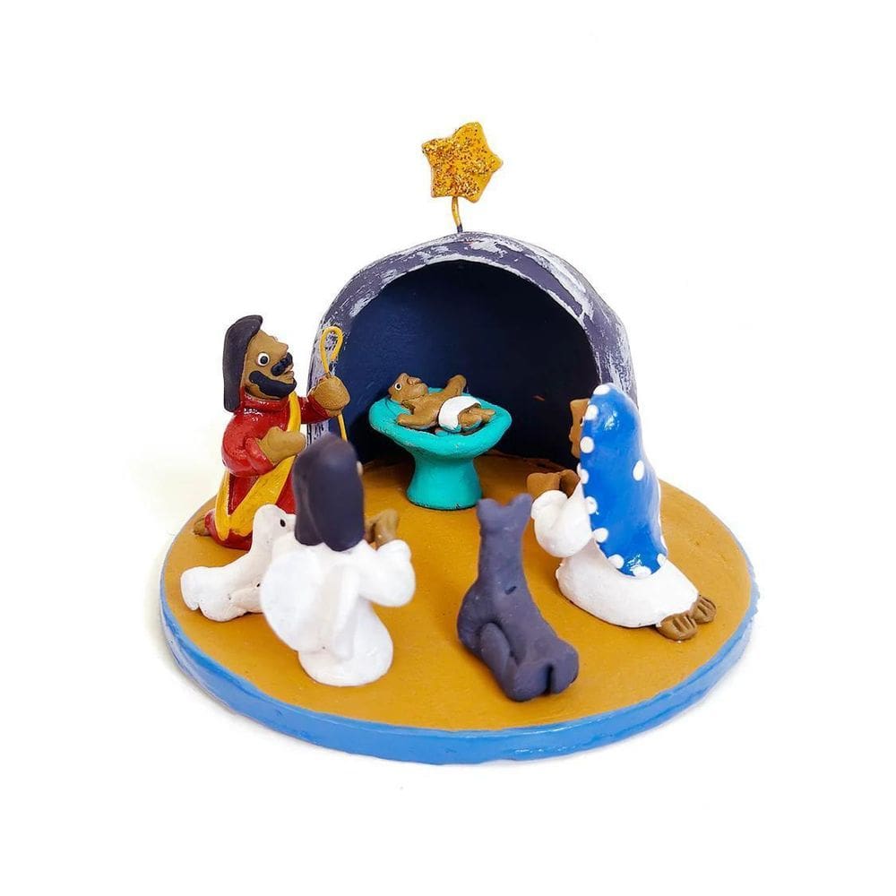 Presépio De Natal Na Gruta  Miniatura  Artesanal Pernambuco
