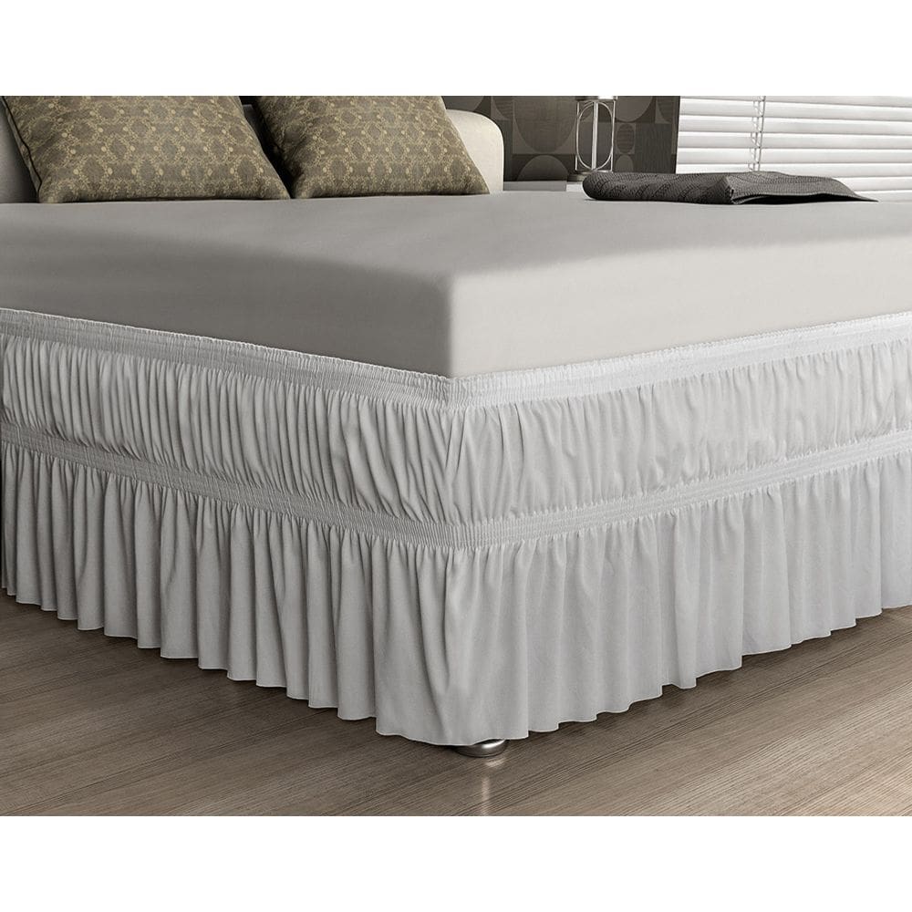 Saia Para Cama Box Malha Casal Branco Adomes