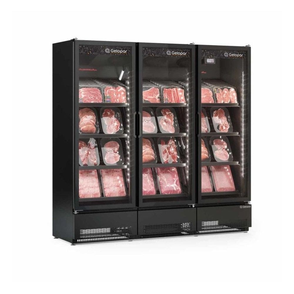 Refrigerador Expositor Vertical 1468 Litros Gelopar Linha Carbono GCBC-1450/CB/PR/220v