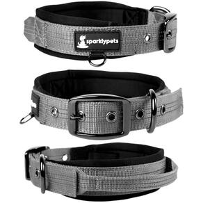 Coleira para cães SparklyPets Heavy Duty com alça para médio/grande
