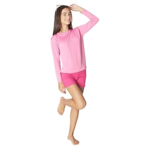 Camiseta Juvenil Uv 50+ Manga Longa Proteção Sol Praia Lisa