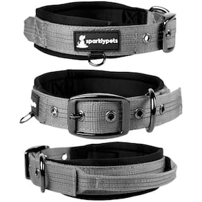 Coleira para cães SparklyPets Heavy Duty com alça para médio/grande