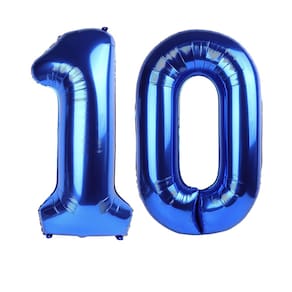 Balão número 10 para decoração de 10º aniversário Mluchee