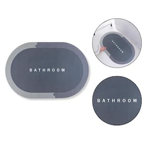 Tapete Redondo Azul Bathroom Antiderrapante Banho Box Casa