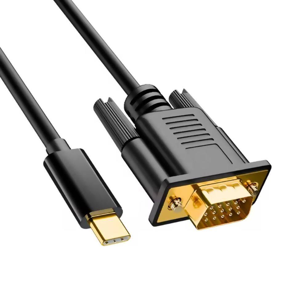 Cabo Conversor USB-C para VGA - 1.8 metros - Chipset Interno - Full HD (USB-C M x VGA M) - Comtac