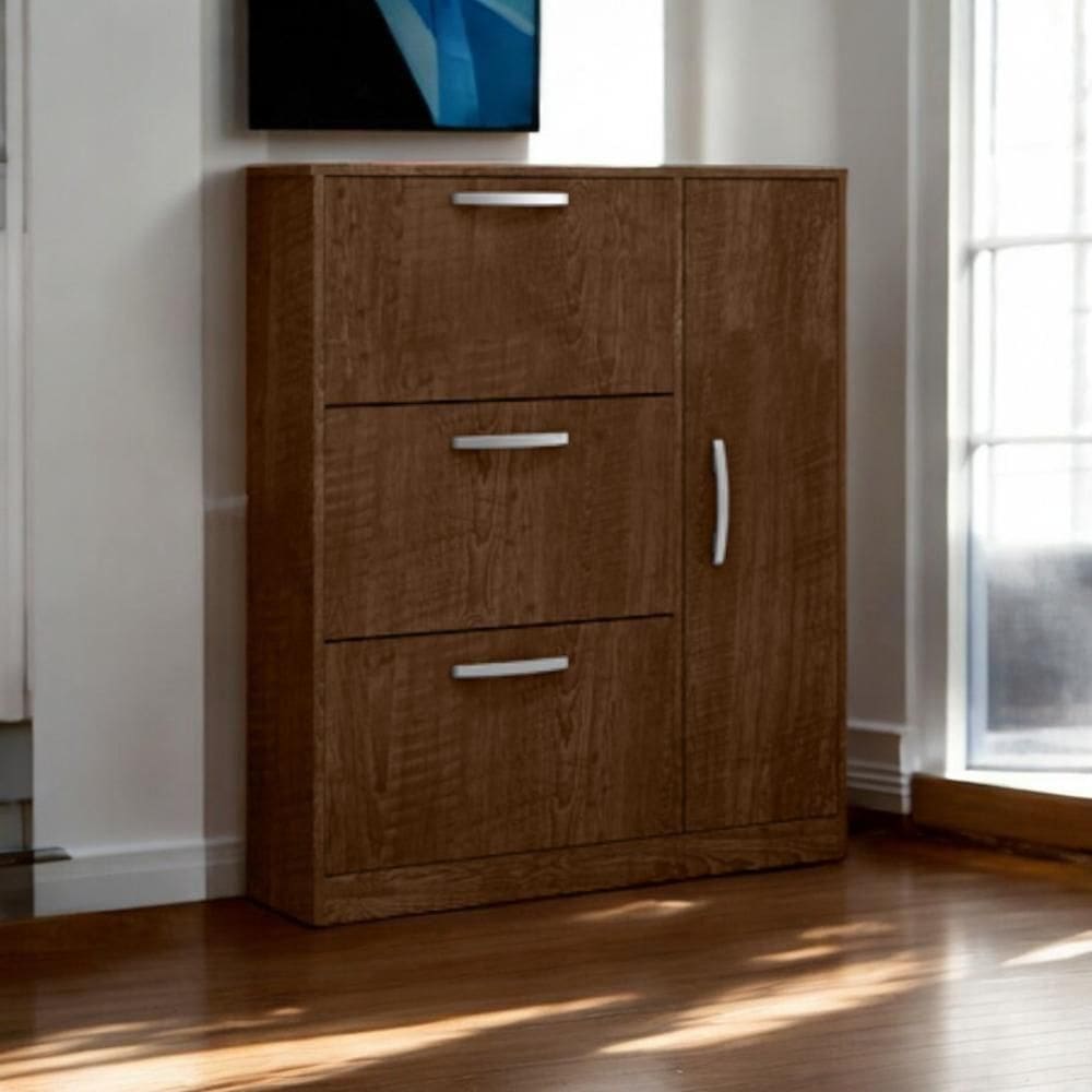 Sapateira Com 03 Gavetas E 01 Porta Randi Malbec