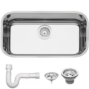 Cuba Tramontina Lavínia 56 BL Prime em Aço Inox Alto Brilho 56x34 cm com Válvula e Sifão 94024202