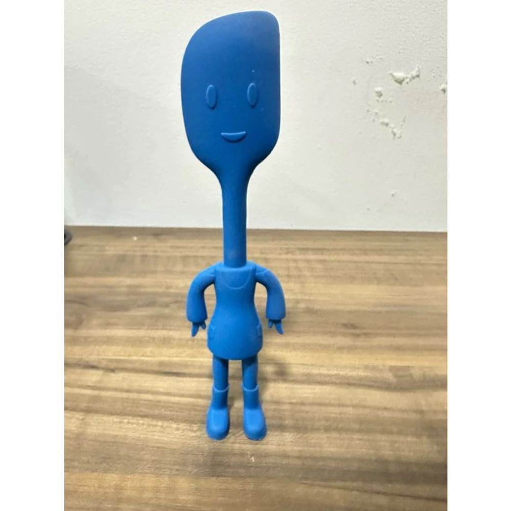 Espatula Boneco Silicone  Azul Wincy