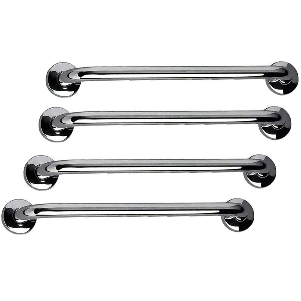 Alça de Apoio 40cm Barra Inox Kit 4 unidades Banheiro Box Idoso Cadeirante Deficiente Gestante Suporte Corrimao