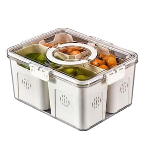 Organizador de Geladeira Multiuso Hermético Com Tampa e Alça