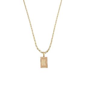 Cordão 60Cm Masculino Feminino Pingente Letra K Banhado Ouro