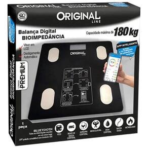 Balança Digital Bioimpedância Aplicativo Bluetooth 180Kg