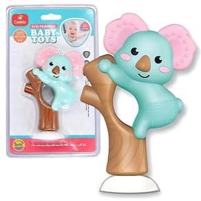 Chocalho Infantil Animal Coala Mordedor Ventosa Bebe Castela