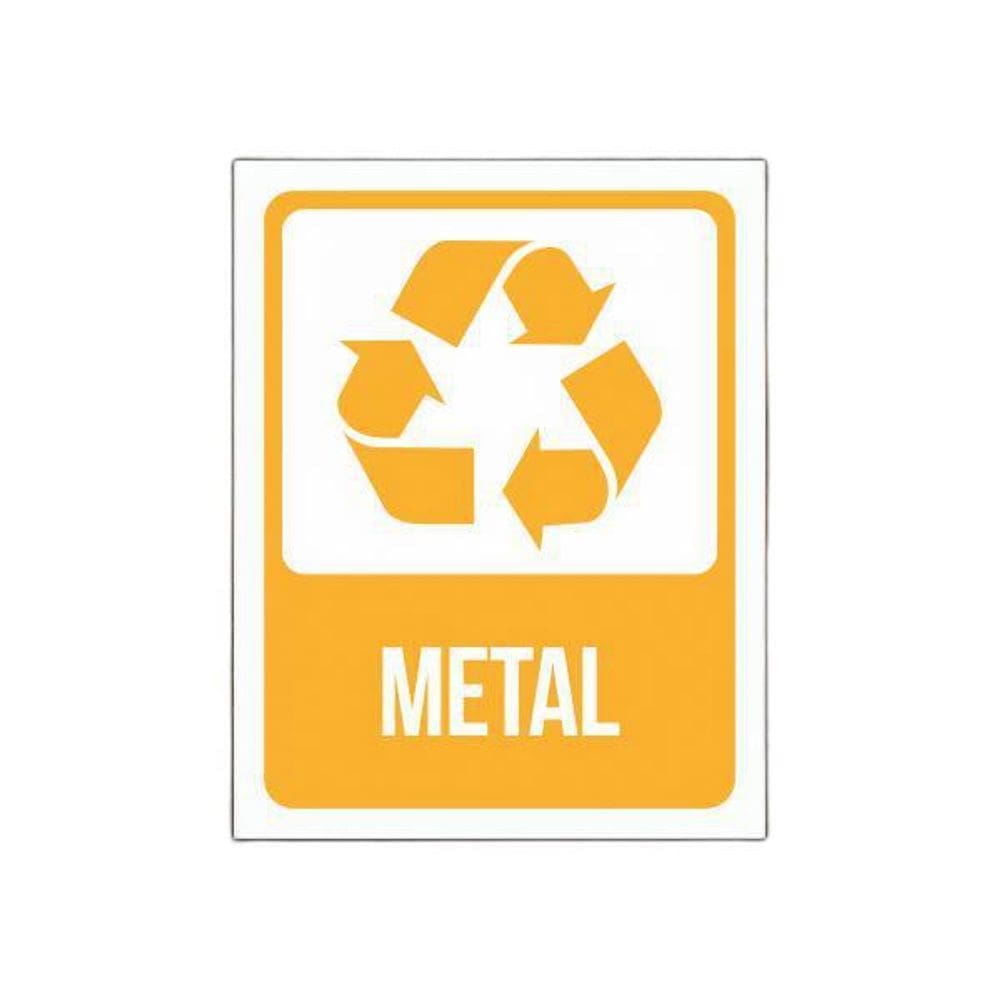 Placa De Sinalização Advertência  - Lixo Metal