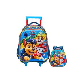 Kit Escolar Mochila Rodinha + Lancheira Patrulha Canina