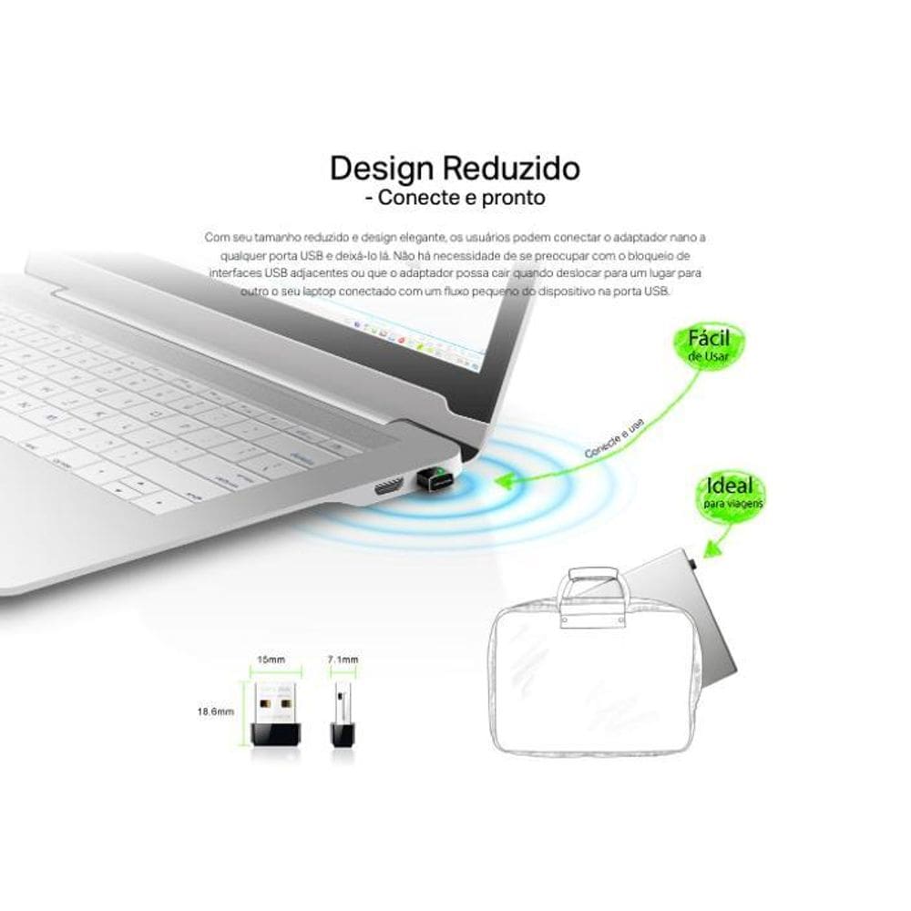 Adaptador Wireless Pc E Note Tp Link Tl-Wn725N 150Mbps