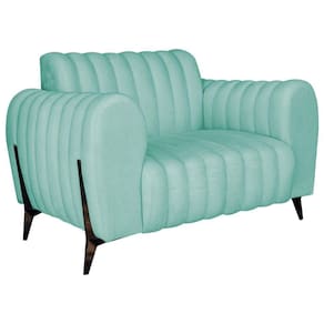 Poltrona Decorativa Zurique Suede Azul Tiffany