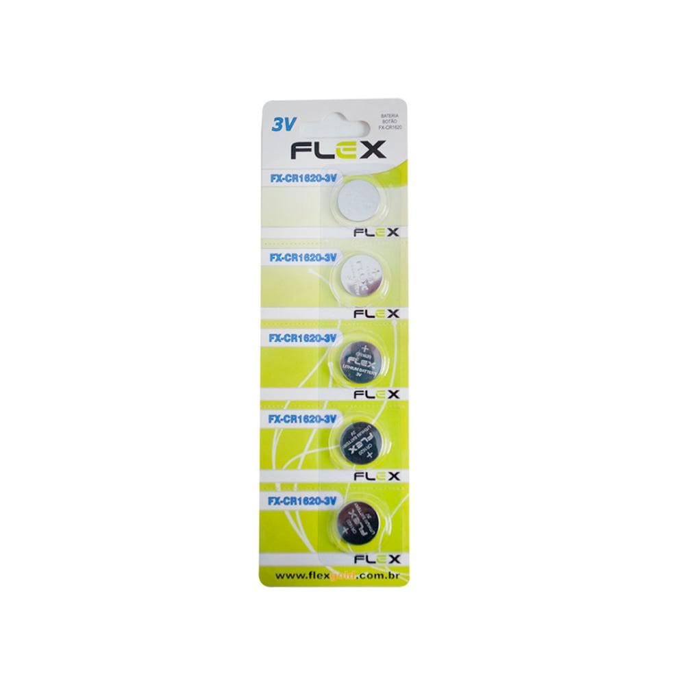 Bateria Cr 1620 Flex Cartela 05 Unidades Fx-cr1620 [F108]