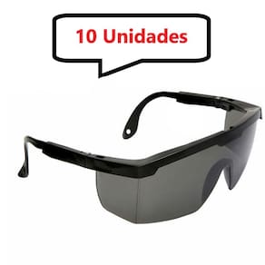 Kit 10 óculos Protetor Epi Regulagem Resistente Fume Ca - UN / 10 [F103]