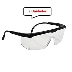 Kit 2 óculos Protetor Epi Incolor Haste Regulagem Com Ca - UN / 2 [F103]