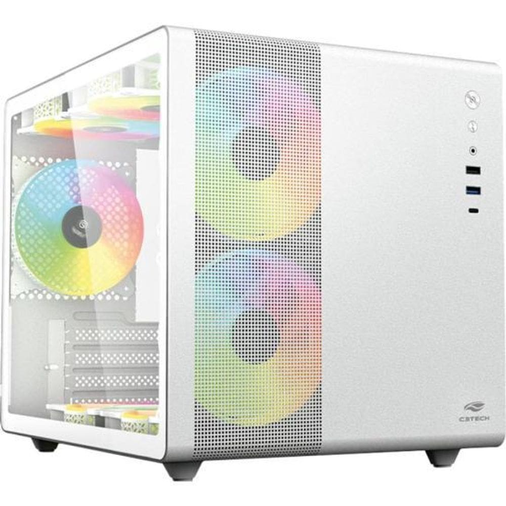 Gabinete Gamer C3Tech Aquarius MT-G710 Sem Fans Branco [F002]