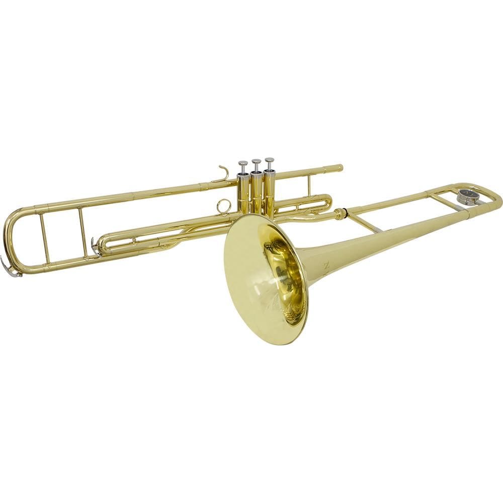 Trombone De Pisto Tenor Tb 200pd Laqueado Dourado Com Case New York [F097]