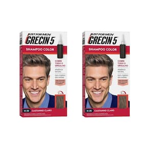Grecin 5 Shampoo Tonalizante Castanho Claro - Kit Com 2Un