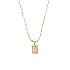 Cordão 50Cm Masculino Feminino Pingente Letra O Banhado Ouro