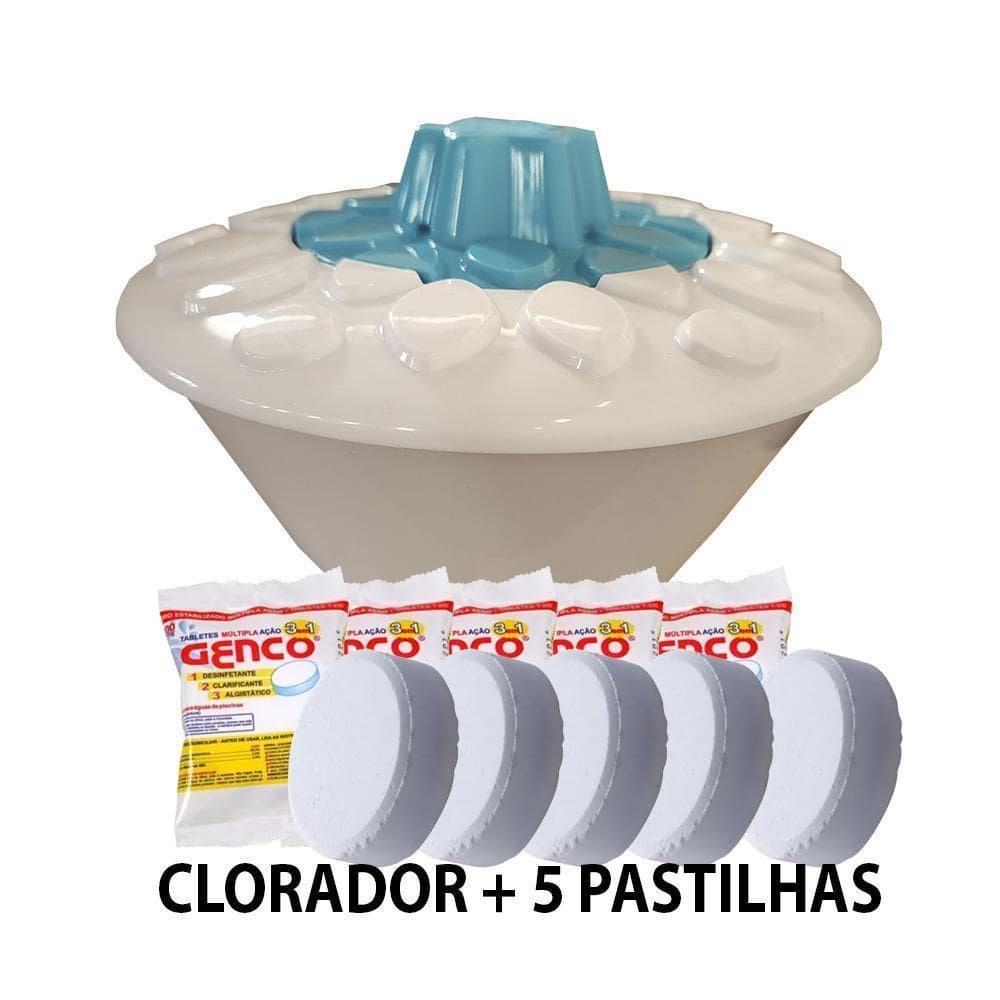 Kit Clorador + 5 Pastilha 3X1 Genco